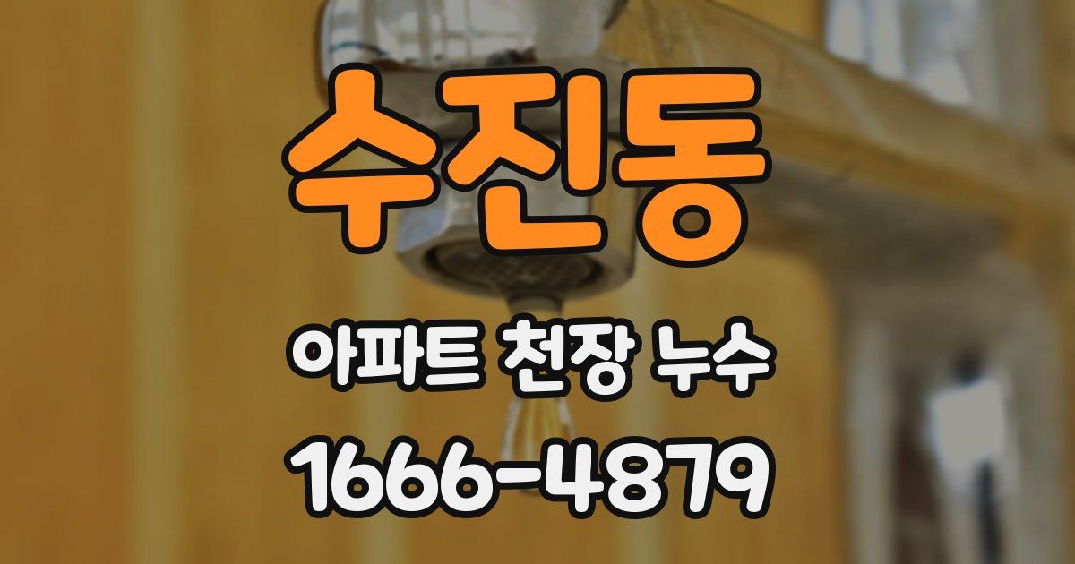 수진동 아파트 천장 누수