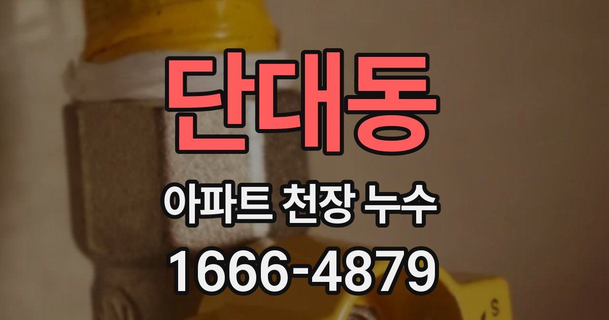 단대동 아파트 천장 누수