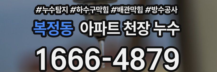 복정동 아파트 천장 누수
