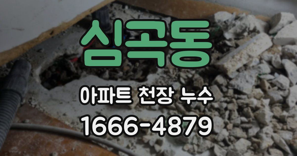 심곡동 아파트 천장 누수