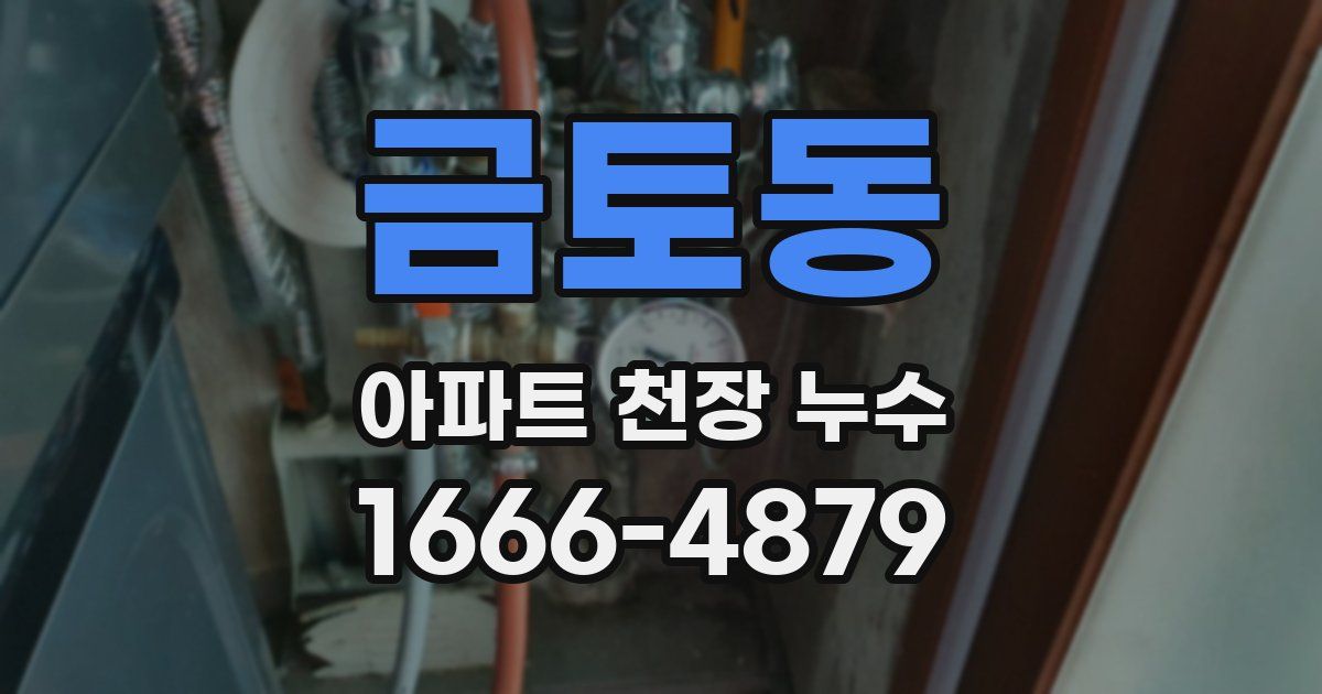 금토동 아파트 천장 누수