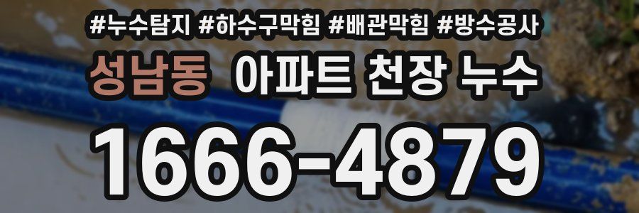 성남동 아파트 천장 누수