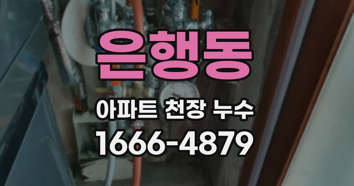 은행동 아파트 천장 누수