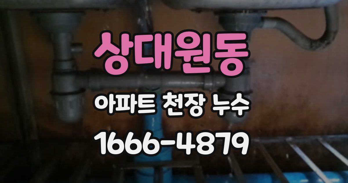 상대원동 아파트 천장 누수