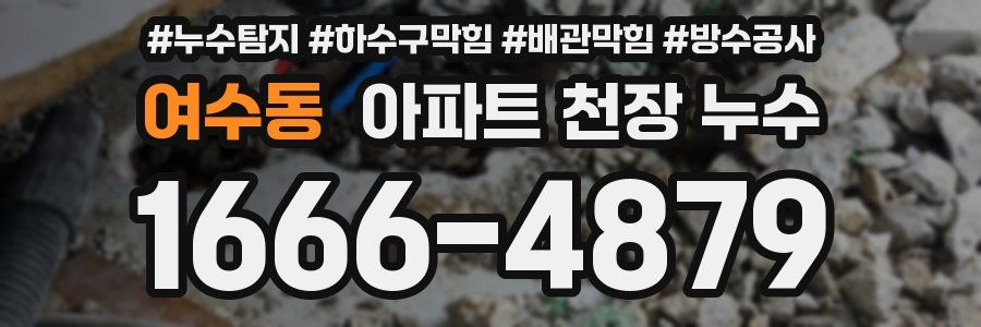 여수동 아파트 천장 누수