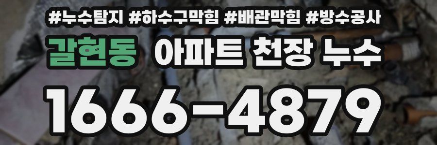 갈현동 아파트 천장 누수