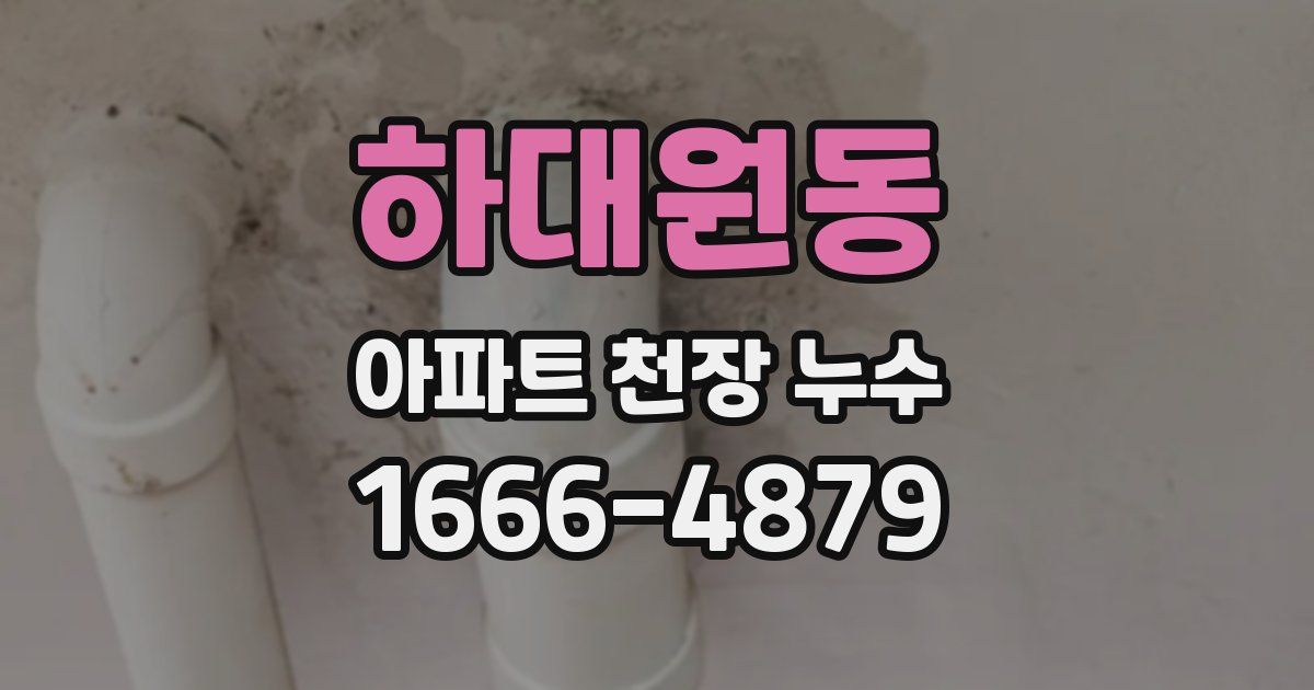 하대원동 아파트 천장 누수