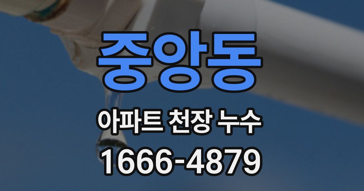 중앙동 아파트 천장 누수