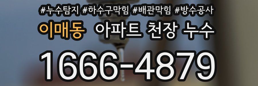 이매동 아파트 천장 누수