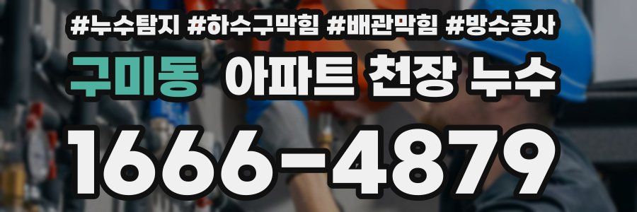 구미동 아파트 천장 누수