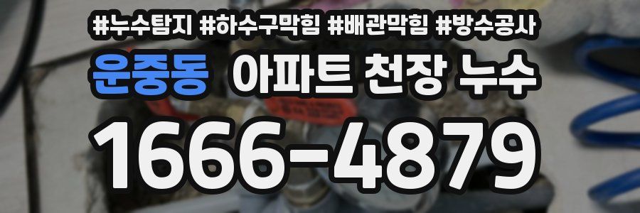 운중동 아파트 천장 누수