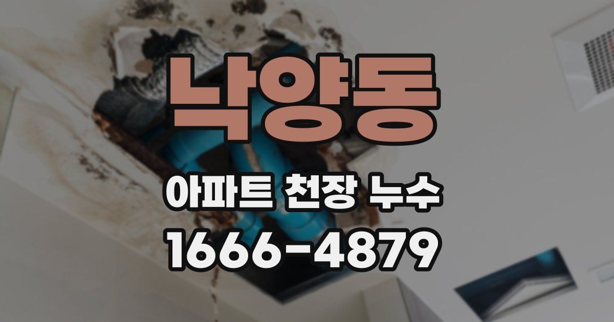 낙양동 아파트 천장 누수