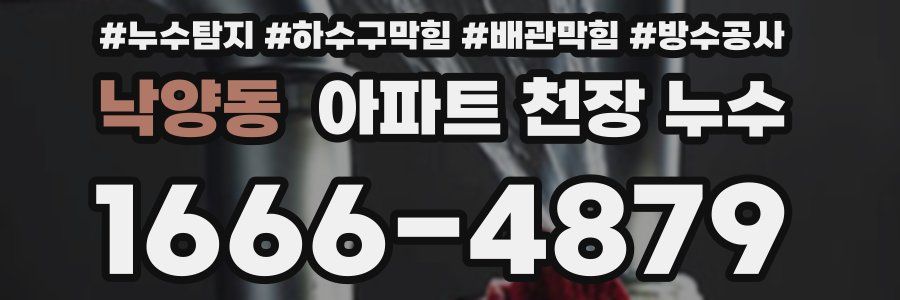 낙양동 아파트 천장 누수