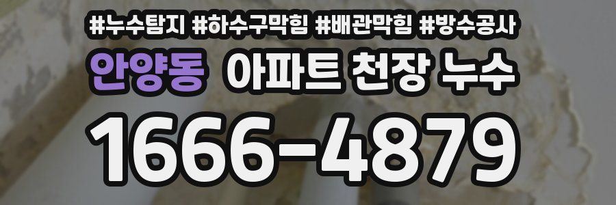 안양동 아파트 천장 누수