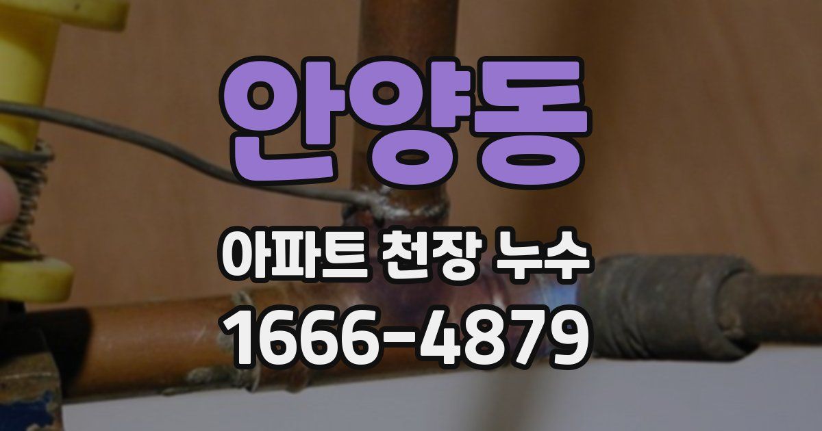 안양동 아파트 천장 누수