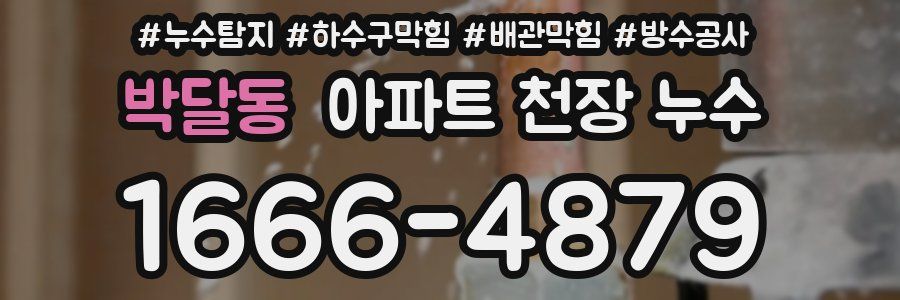박달동 아파트 천장 누수