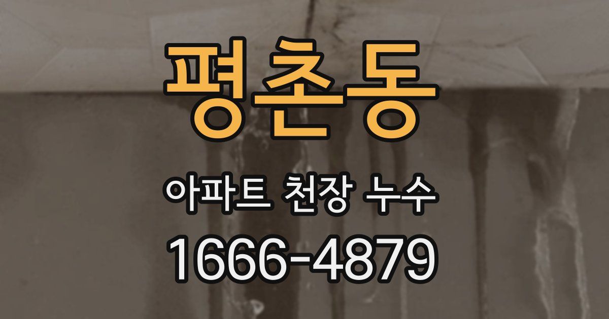 평촌동 아파트 천장 누수