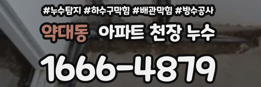 약대동 아파트 천장 누수
