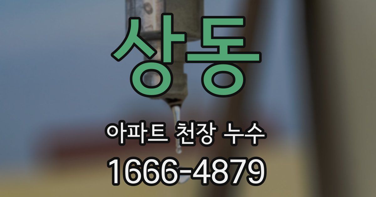 상동 아파트 천장 누수