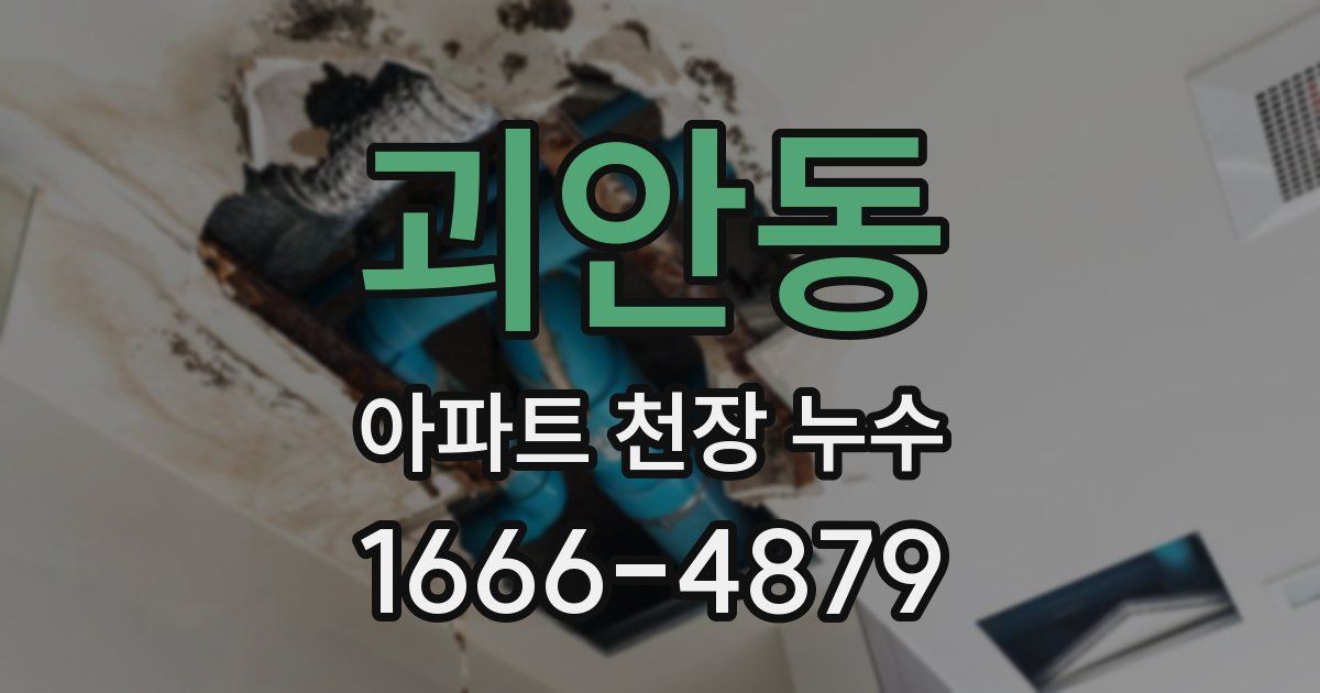괴안동 아파트 천장 누수