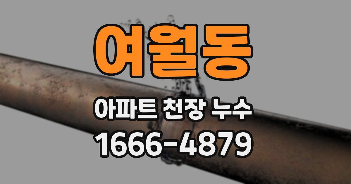 여월동 아파트 천장 누수