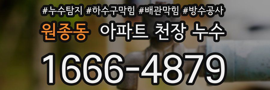 원종동 아파트 천장 누수
