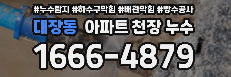 대장동 아파트 천장 누수