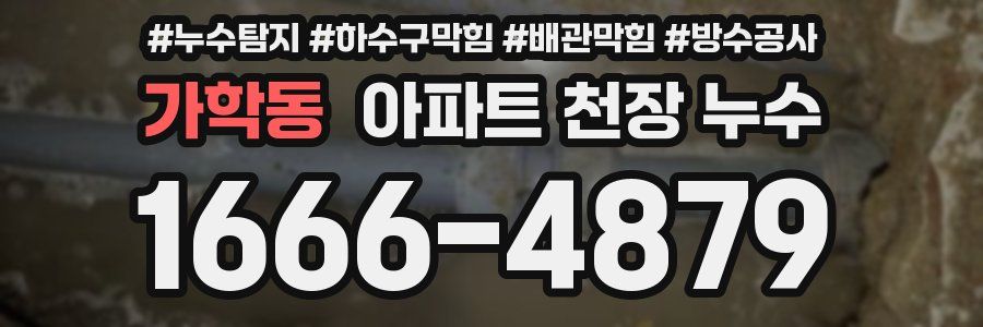 가학동 아파트 천장 누수