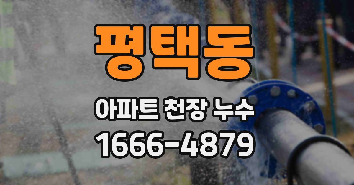 평택동 아파트 천장 누수