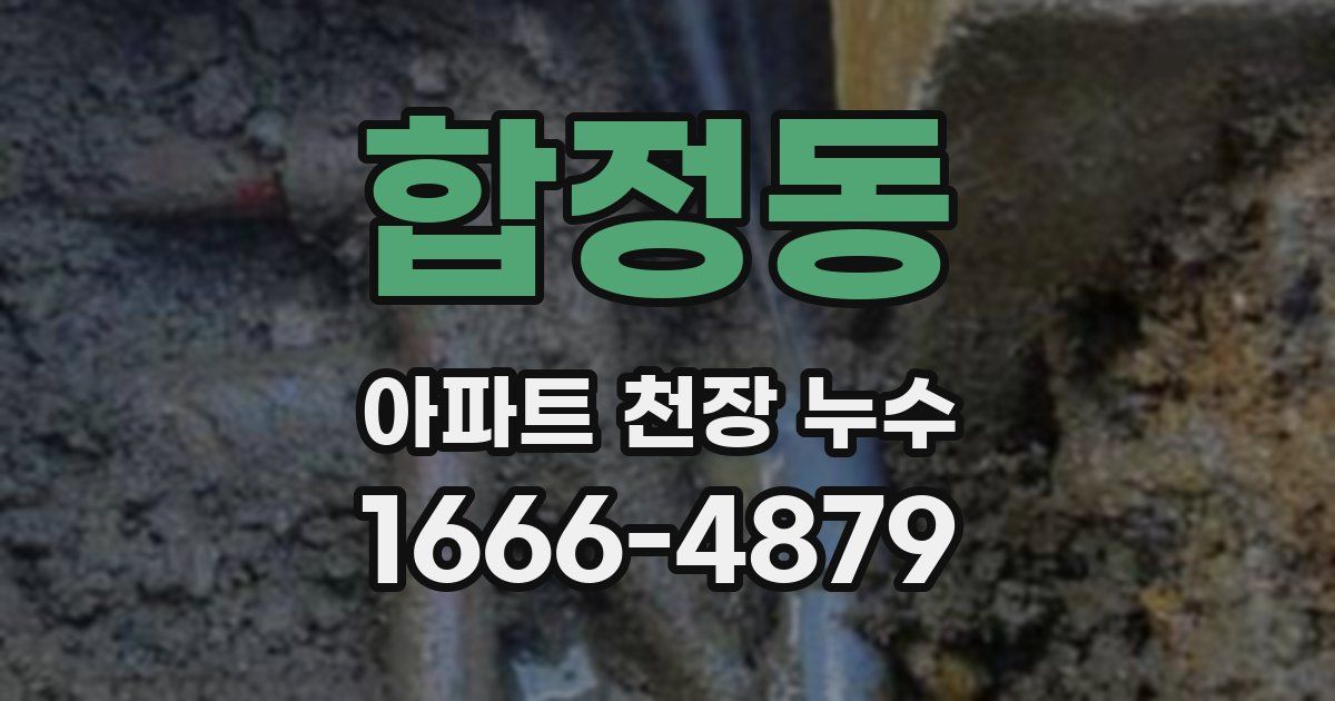 합정동 아파트 천장 누수