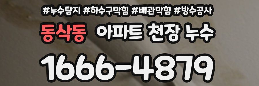 동삭동 아파트 천장 누수