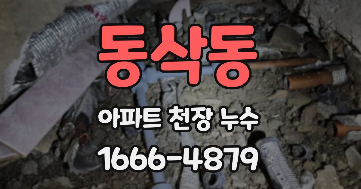 동삭동 아파트 천장 누수