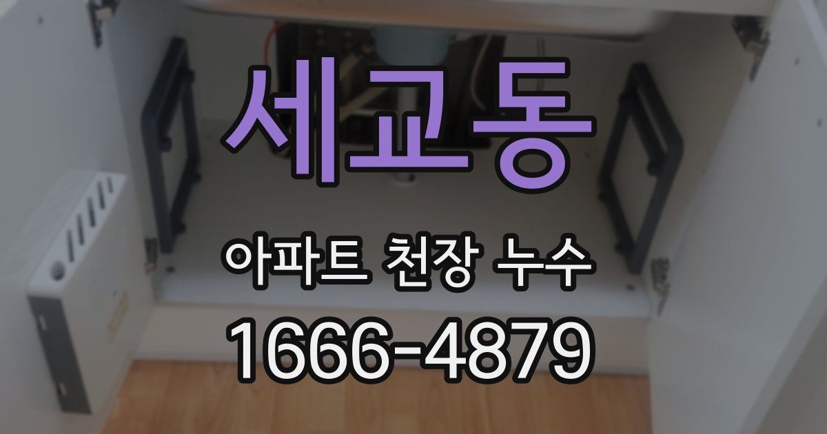 세교동 아파트 천장 누수