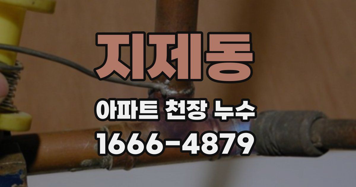 지제동 아파트 천장 누수