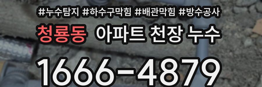 청룡동 아파트 천장 누수