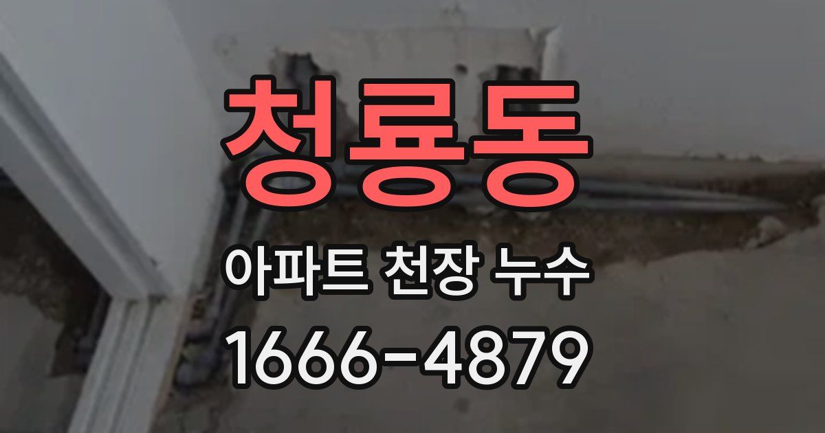 청룡동 아파트 천장 누수