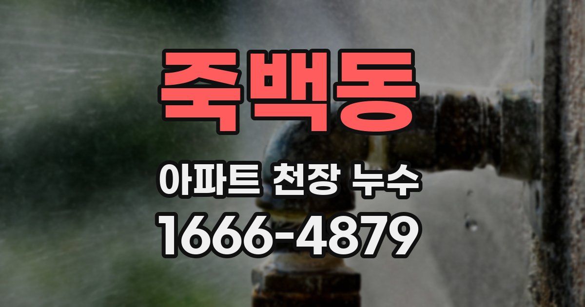 죽백동 아파트 천장 누수