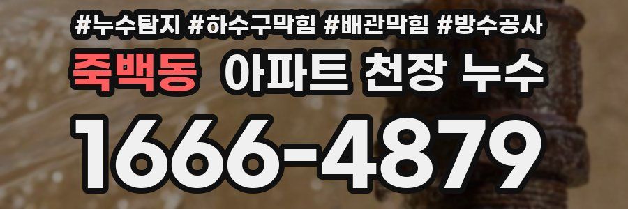 죽백동 아파트 천장 누수