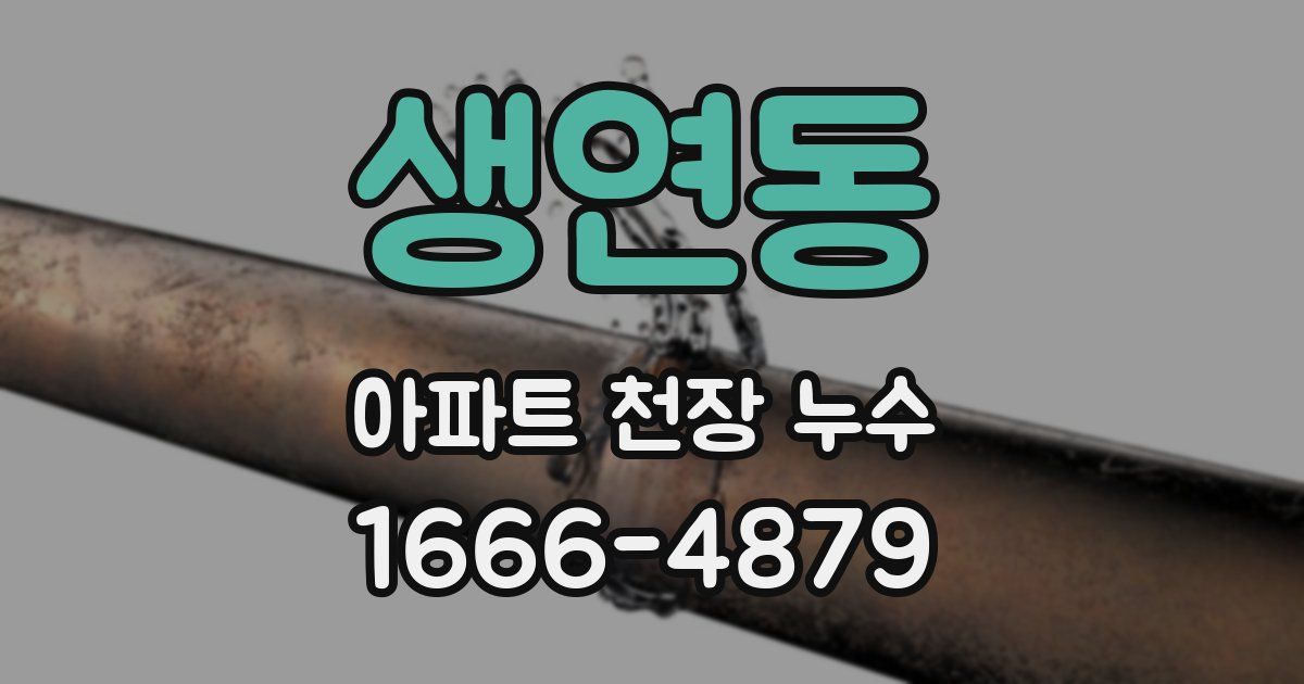 생연동 아파트 천장 누수