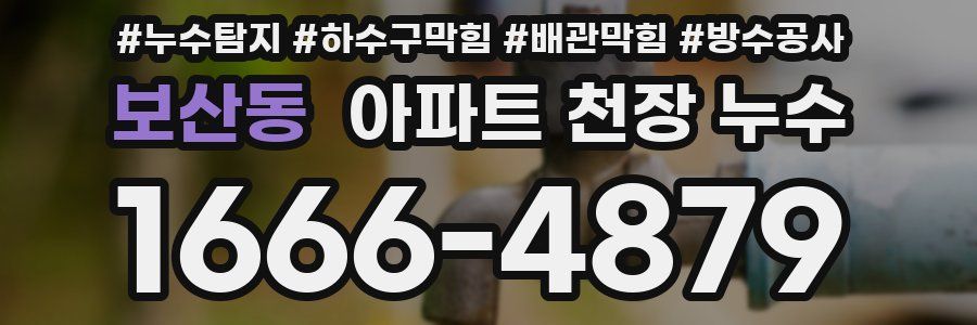 보산동 아파트 천장 누수