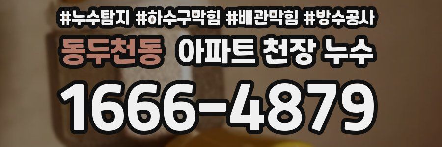 동두천동 아파트 천장 누수