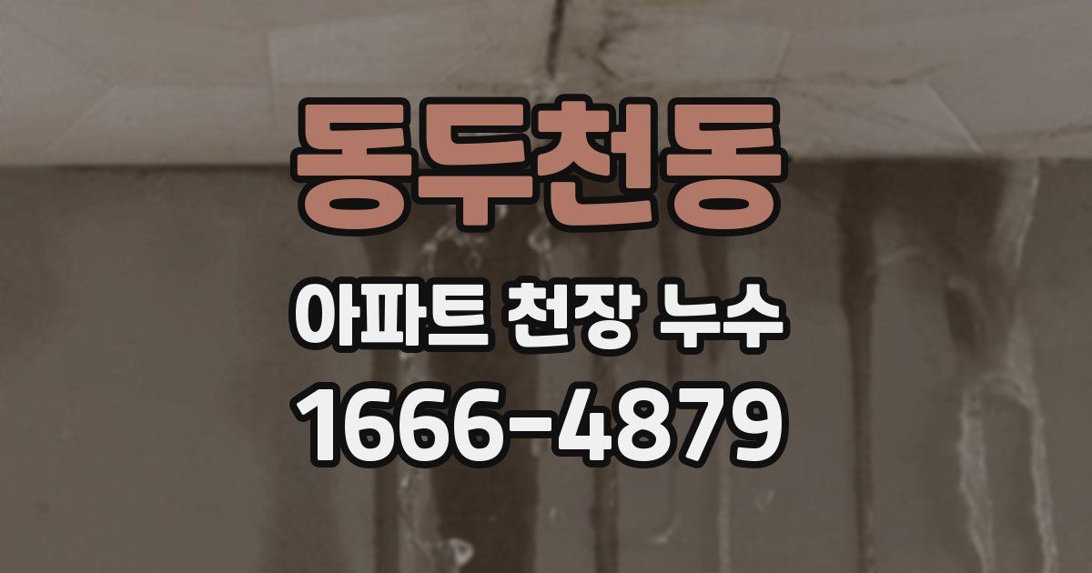 동두천동 아파트 천장 누수
