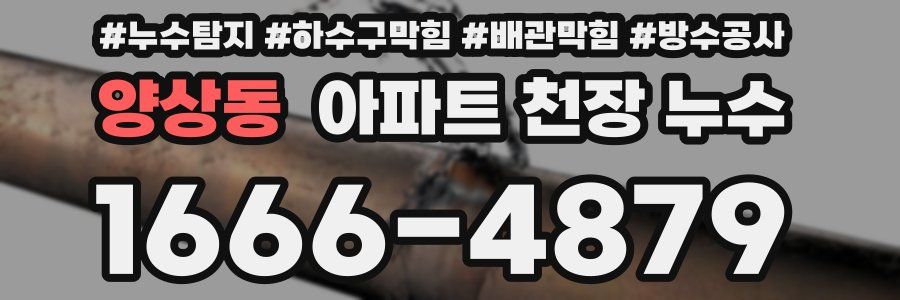 양상동 아파트 천장 누수