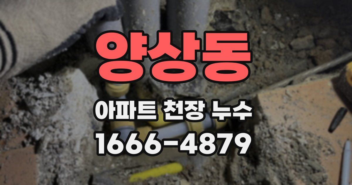 양상동 아파트 천장 누수