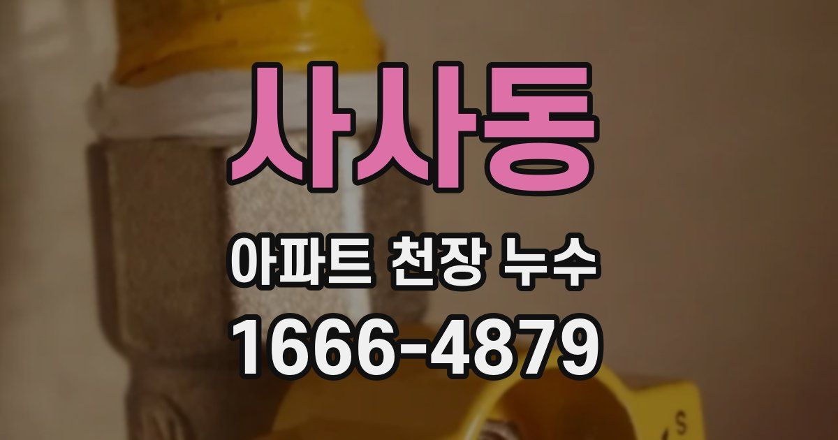 사사동 아파트 천장 누수