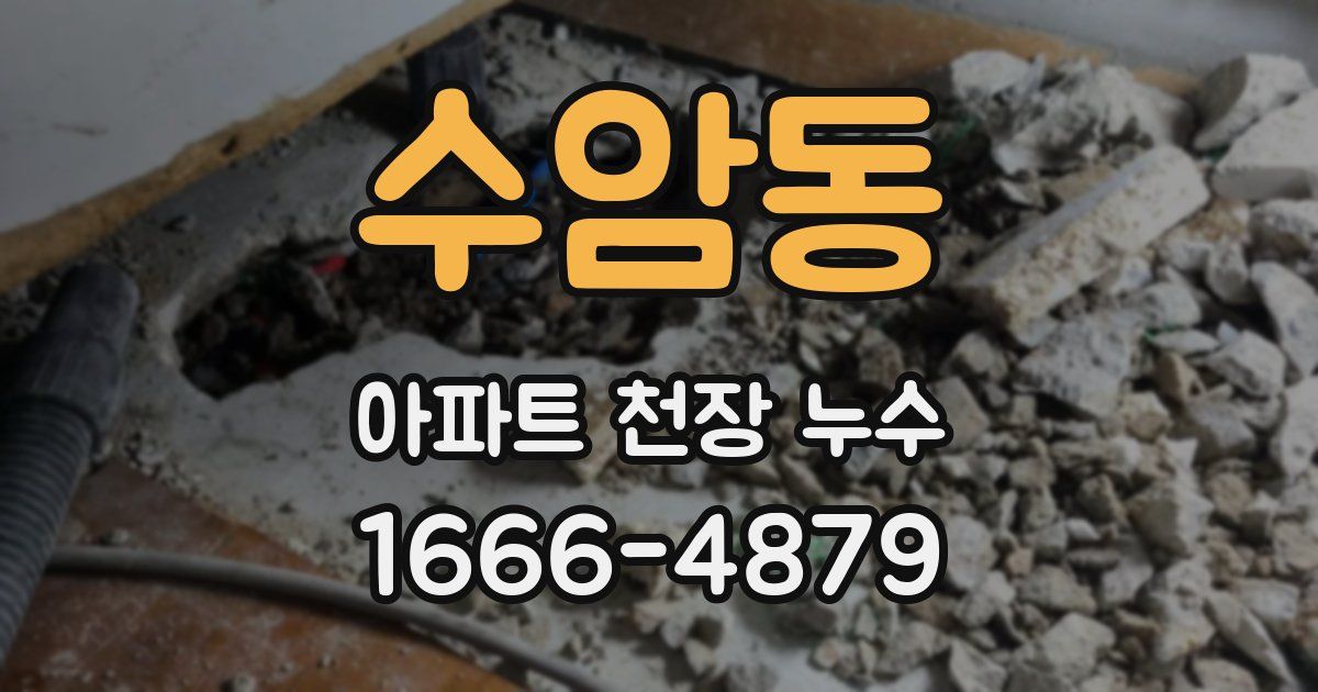 수암동 아파트 천장 누수