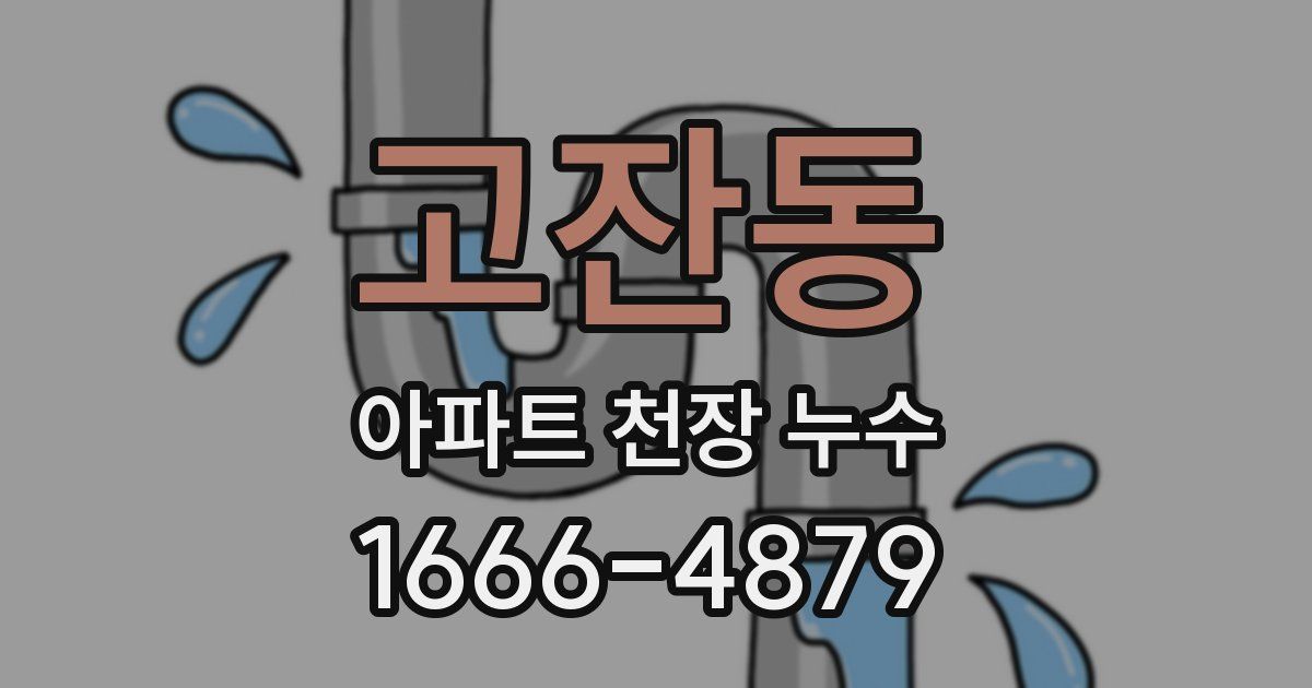 고잔동 아파트 천장 누수