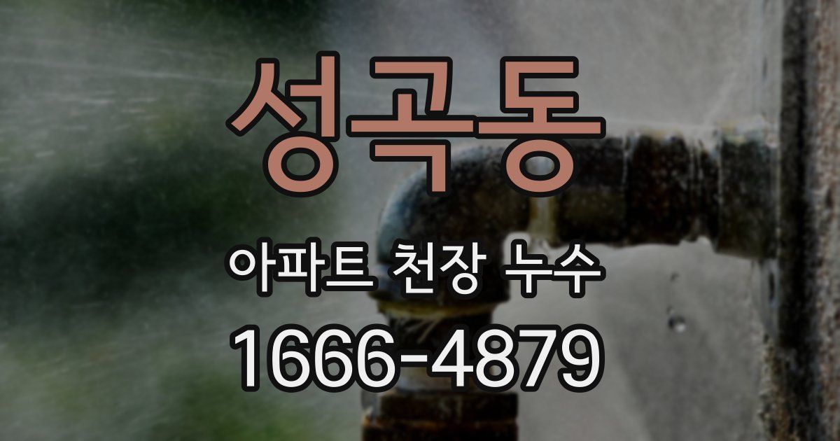 성곡동 아파트 천장 누수