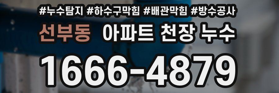 선부동 아파트 천장 누수