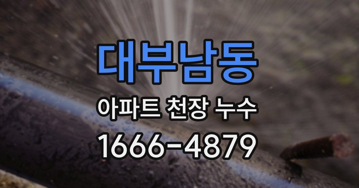 대부남동 아파트 천장 누수
